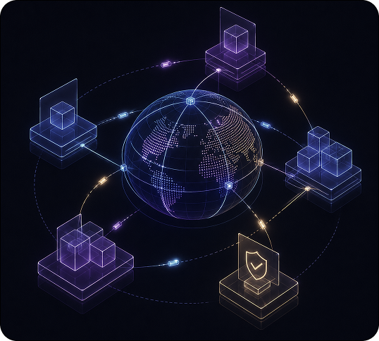 Global security map illustration